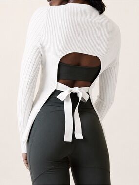 LIVE THE PROCESS Open Tie Back Ribbed Knit
$228 Adjustable Sweater Stretch Small